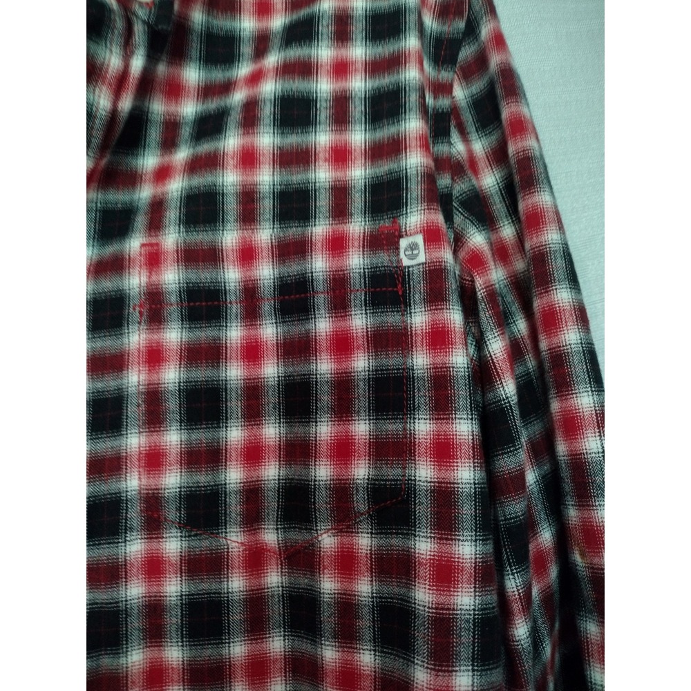 Timberland Women's Flannel Button-Down Shirt Size S/P Long Sleeve Plaid NWOT - Picture 2 of 3